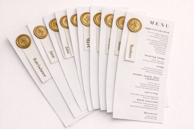 Custom Seal Menu Card