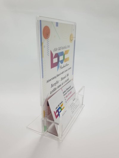 Acrylic stand for putting business cards