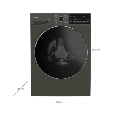 HITACHI เครื่องซักผ้าฝาหน้า 9KG. รุ่น BD90XFVEM 1400RPM อินเวอร์เตอร์