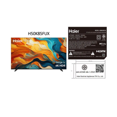 HAIER GOOGLE TV 4K, LED รุ่น HK85FUX (50"-75")