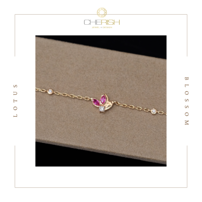 Lotus Blossom Ruby Bracelet