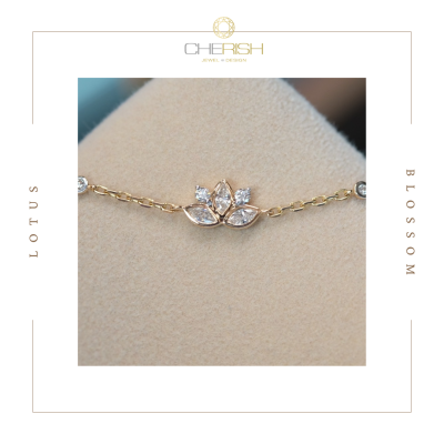 Lotus Blossom Diamond Bracelet