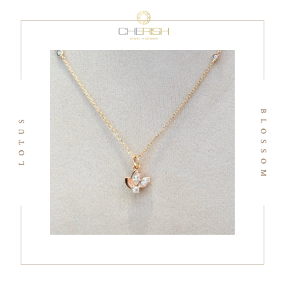Lotus Blossom Diamond Necklace