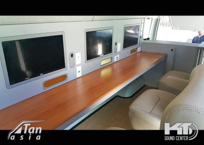 รถตู้ ดัดแปลง เป็นรถสำนักงาน รถห้องแล็ป