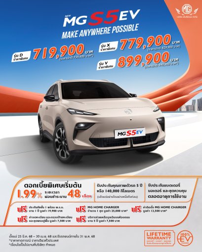 NEW MG S5 EV | MAKE ANYWHERE POSSIBLE e-SUV ที่เด่นทุกด้าน ได้ใจทุกคน