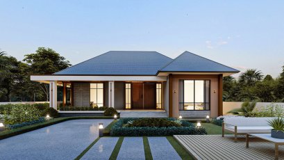 ออกแบบบ้าน ฮวงจุ้ยดี บ้านชั้นเดียว