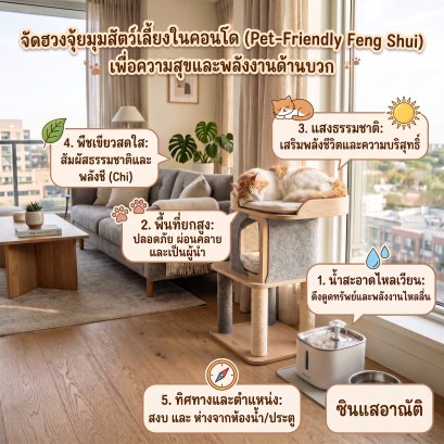 เลี้ยงสัตว์ในคอนโดอย่างไรให้ เฮง แถมบ้าน หอมสะอาด? มาดูฮวงจุ้ยมุมเจ้านายกัน!