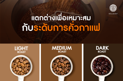  แตกต่างเพื่อเหมาะสม กับระดับการคั่วกาแฟ 