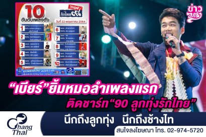 "เบียร์" ยิ้ม หมอลำเพลงแรก ติดชาร์ท "90 ลูกทุ่งรักไทย"