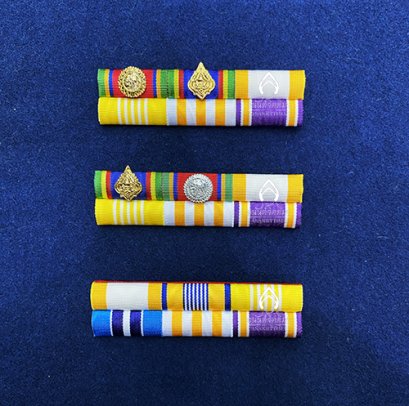 เลือกแพรแถบใส่ให้ถูกต้องตามเครื่องราชฯชั้นที่ได้รับ 