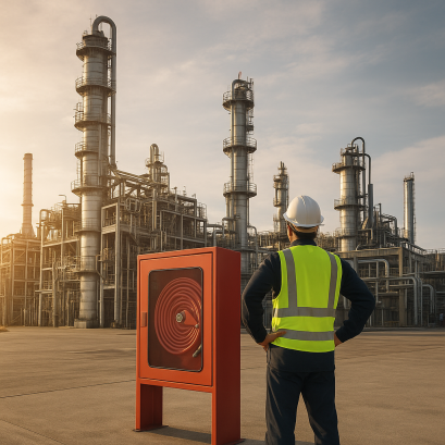 โรงงานอุตสาหกรรมพร้อมความคุ้มครองด้านความปลอดภัย