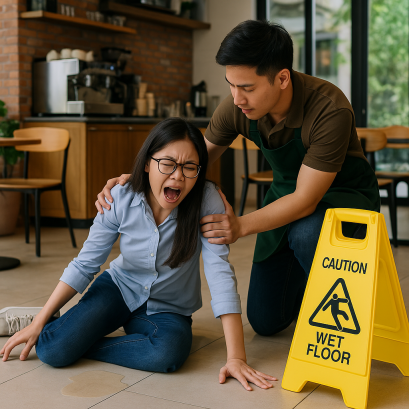 ลูกค้าลื่นล้มในร้าน  ใครรับผิดชอบ? ธุรกิจยุคใหม่ต้องมีประกัน Public Liability หรือไม่?