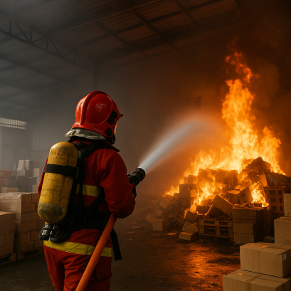  ไฟไหม้โกดังมูลค่าสิบล้าน  เจ้าของรอดเพราะมีประกันโกดังสินค้า