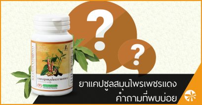 คำถามที่พบบ่อย (ยาแคปซูลสมุนไพรตราเพชรแดง)