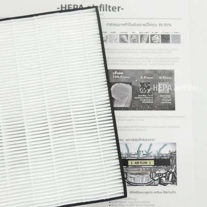 กรองแอร์ HONDA (BRV,Brio Amaze,Mobilio)กรองแอร์รถยนต์พร้อมฝาปิด HEPA airfilter (HO2506+C005)
