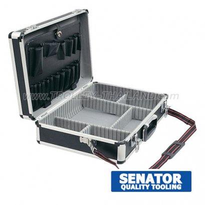 SEN-593-4360K กระเป๋าเครื่องมือทรงเจมส์บอนด์ Black Aluminium Tool Case