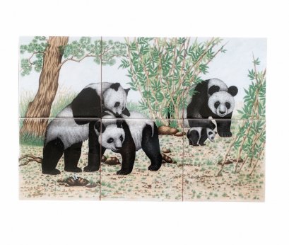 8"x8" (6 แผ่น/ชุด) ชุดกระเบื้อง แพนด้า Panda Set  - Tiles