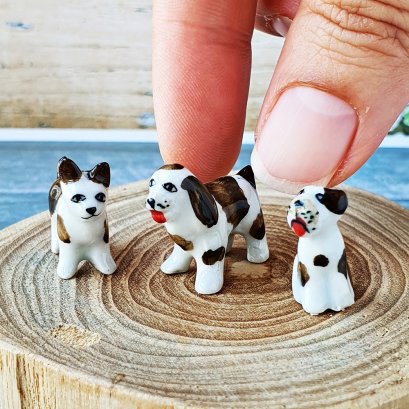 Ceramic Puppy Set 3 Pcs