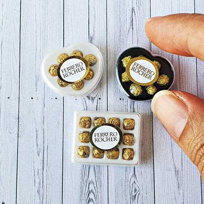 Set of 3 Miniature Ferrero Rocher Chocolate Boxes