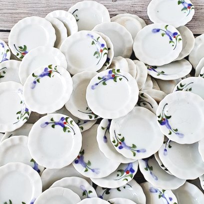 Ceramic Plate Hand Painted Flower Set 10 Pcs