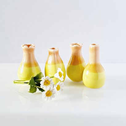 Miniatures Ceramic Flowers Vase Mixed 4 pcs