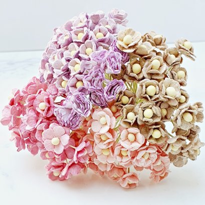 Mulberry Paper Flowers Scrapbooking Crafts Supplies