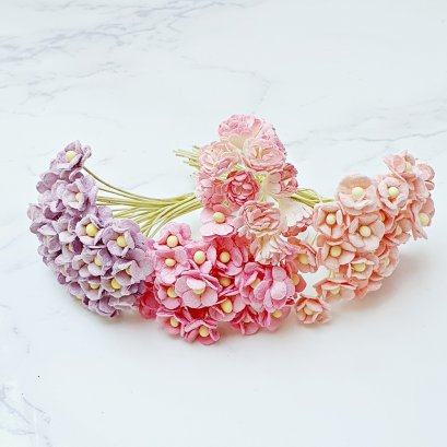 Mulberry Paper Flowers Scrapbooking Crafts Supplies