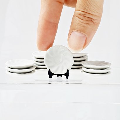 Ceramic Scallop Plates Set  23 mm 30 Pcs