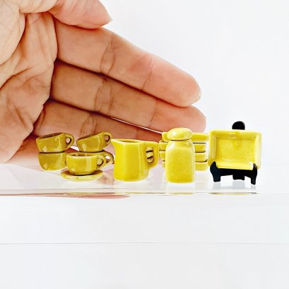 Dollhouse Miniatures Ceramic Tableware Set