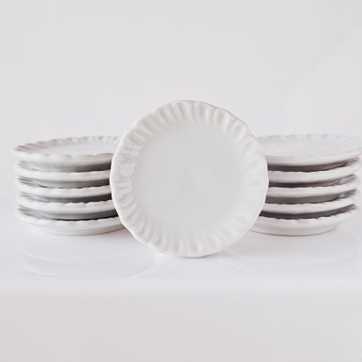 Ceramic Scallop Plate 3.5 cm