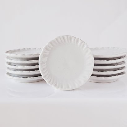 Ceramic Scallop Plate 3.5cm