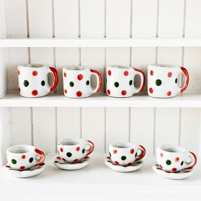 Miniature ceramic cup mug set