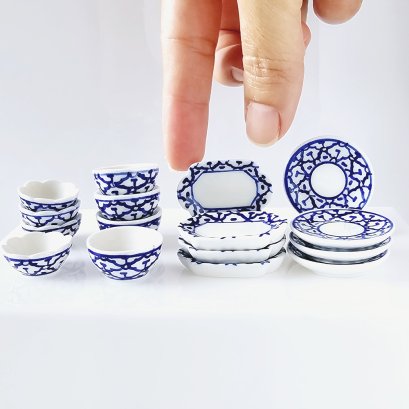 Dollhouse Miniatures Ceramic Tableware