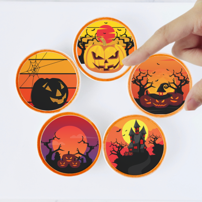 Ceramic Plates Halloween Decor Set 5 Pcs