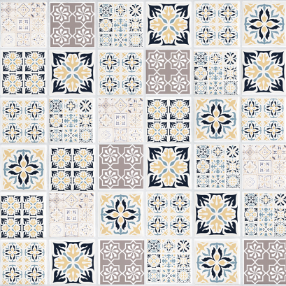Moroccan Style Ceramic Tiles Set 35 Pcs