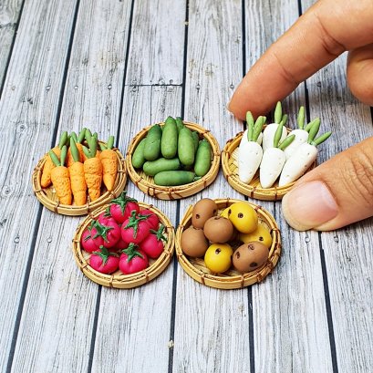 miniature vegetables dollhouse