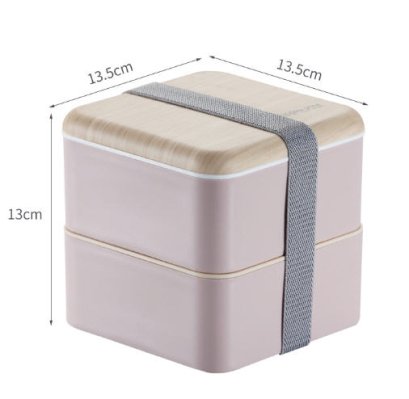 กล่องอาหารฝาลายไม้,กล่องข้าวพลาสติกฝาลายไม้,Lunch Box