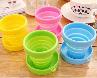 แก้วน้ำซิลิโคน,แก้วน้ำซิลิโคนพับได้,แก้วน้ำพับได้,170ml