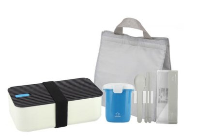 กล่องข้าวพร้อมกระเป๋า,กล่องใส่ข้าว+ช้อน+ตะเกียบ+กระเป๋าเก็บอุณหภูมิ