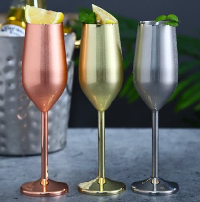 แก้วแชมเปญสแตนเลส,แก้วแชมเปญ,แก้วไวน์สแตนเลสทรงสูง