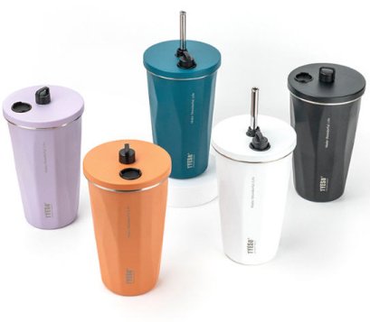 แก้วสแตนเลส,แก้วสแตนเลสพร้อมหลอด,600ml