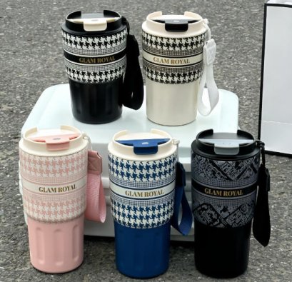 แก้วกาแฟสแตนเลส,แก้วกาแฟสแตนเลสสกรีนโลโก้,360ml,600ml