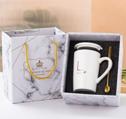 แก้วเซรามิก,แก้วเซรามิค,แก้วเซรามิกพร้อมช้อน+ฝาปิด