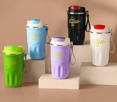 แก้วสแตนเลส,แก้วกาแฟสแตนเลส,316,แก้วสแตนเลสพร้อมสายคล้อง,380,510ml