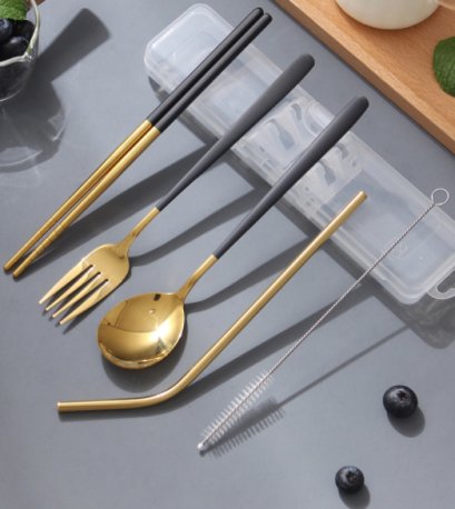 ชุดช้อนส้อมตะเกียบหลอดแปรง,ชุดช้อนส้อม