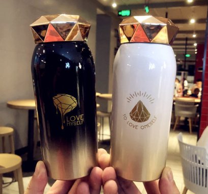 กระบอกน้ำสแตนเลส,กระบอกน้ำรูปเพชร,กระบอกน้ำเก็บความเย็น