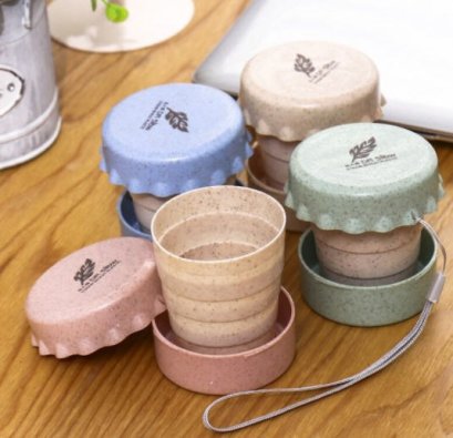 แก้วน้ำพับได้,แก้วรักษ์โลก,แก้วน้ำฟางข้าวสาลี