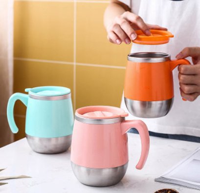 แก้วน้ำสแตนเลส,แก้วน้ำสแตนเลสด้ามจับ,แก้วสแตนเลส,500ml,ราคาถูก