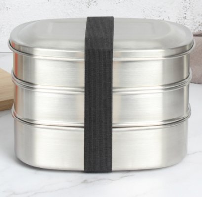 กล่องข้าวสแตนเลส,กล่องข้าวสแตนเลส3ชั้น,1500ML