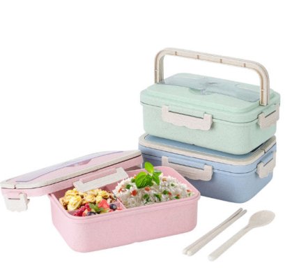 กล่องใส่ข้าว,กล่องข้าว,กล่องข้าวฟางข้าวสาลี,สินค้ารักษ์โลก